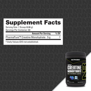 NutraBio Micronized Creatine Monohydrate - Bemoxie Supplements