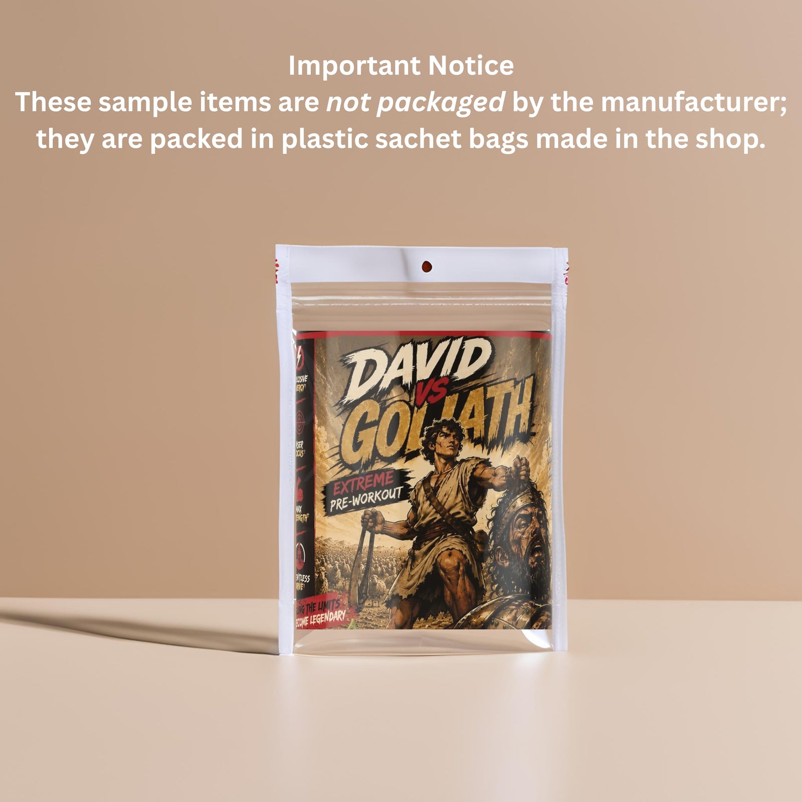 David & Goliath Pre Workout Sample (1) - Bemoxie Supplements