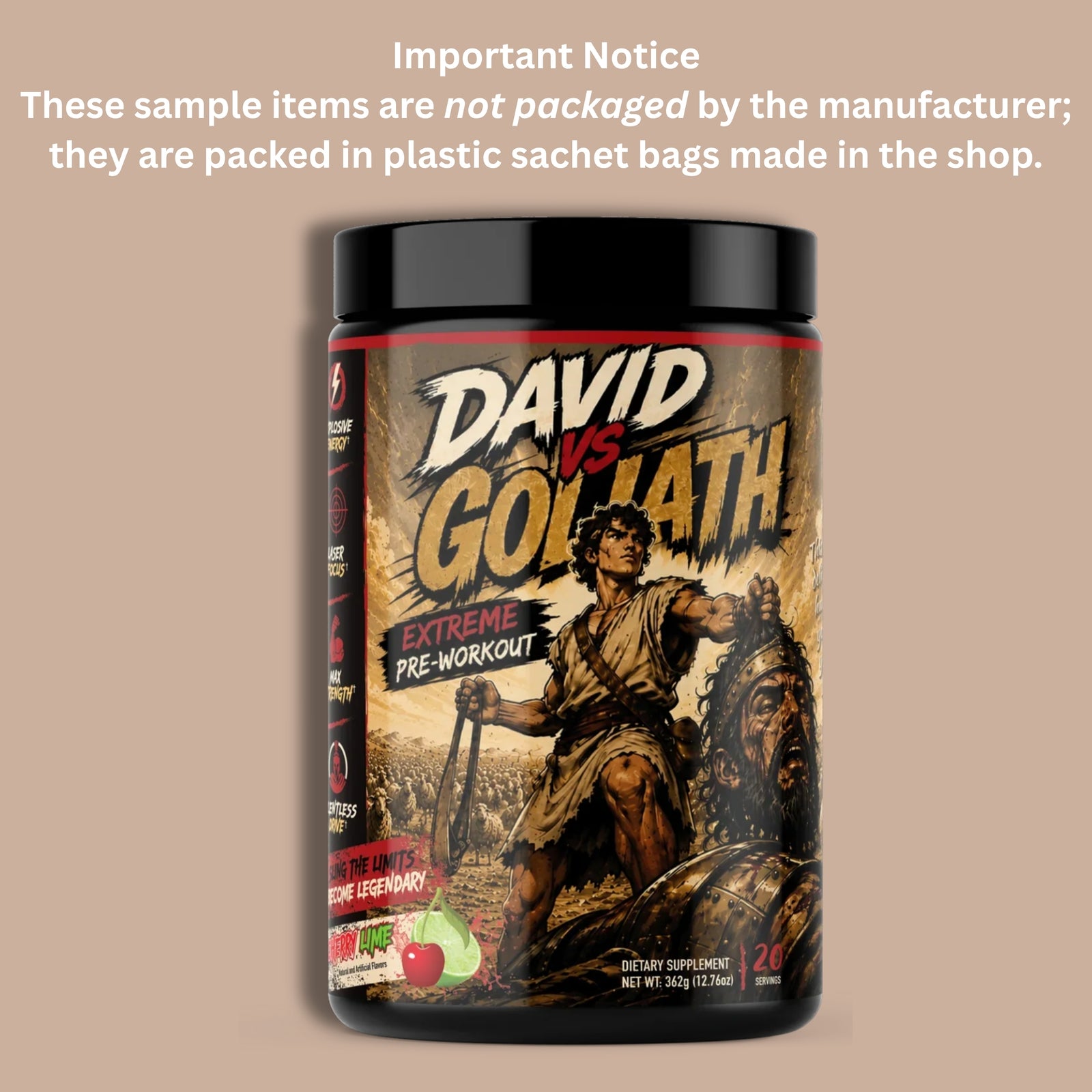 David & Goliath Pre Workout Sample (1) - Bemoxie Supplements