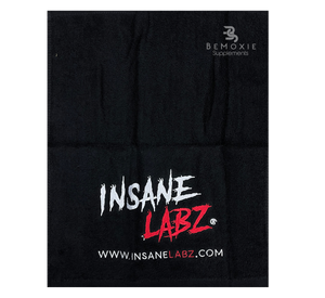 Insane Labz Gym Towel - BLACK - Bemoxie Supplements