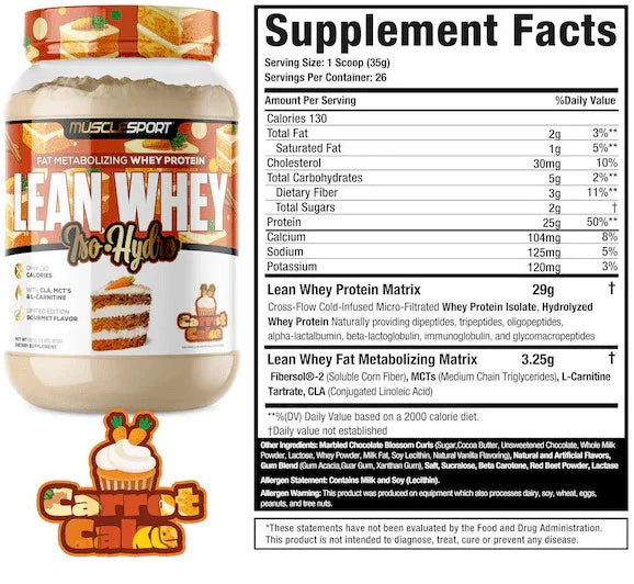 MuscleSport Lean Whey Revolution Iso Protein - Bemoxie Supplements
