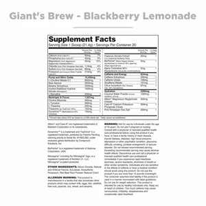 NutriThority Giant’s Brew PreWorkout