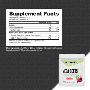 NutraBio Mega Beets - Bemoxie Supplements