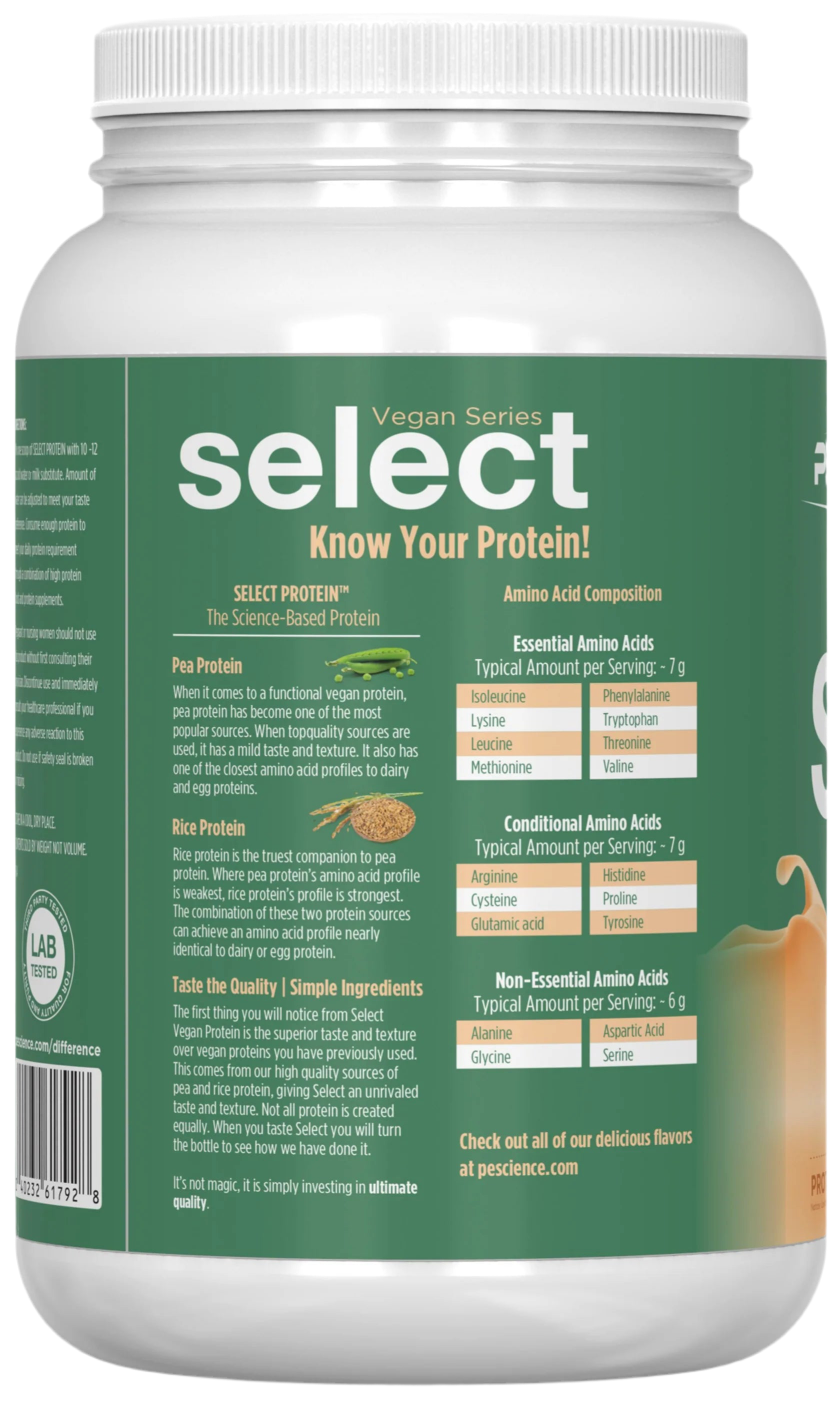 PeScience Select Vegan Protein - Bemoxie Supplements