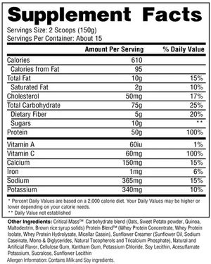 Hi-Tech Pharma Critical Mass 5lbs - Bemoxie Supplements