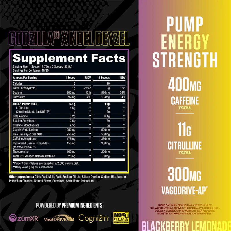 RYSE signature Series Godzilla Pre-Workout - Bemoxie Supplements