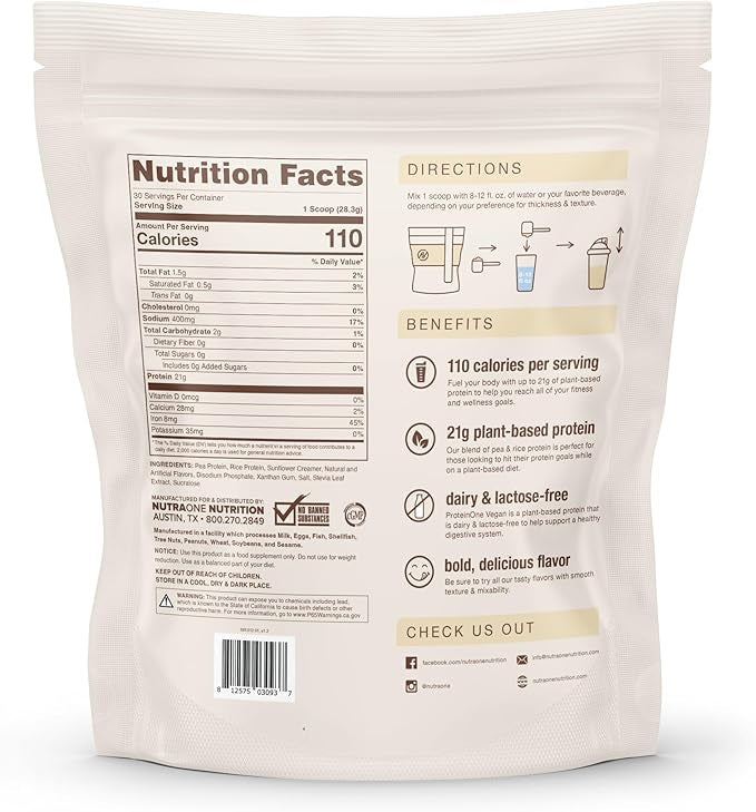 Nutra One - Protein One Vegan - Bemoxie Supplements