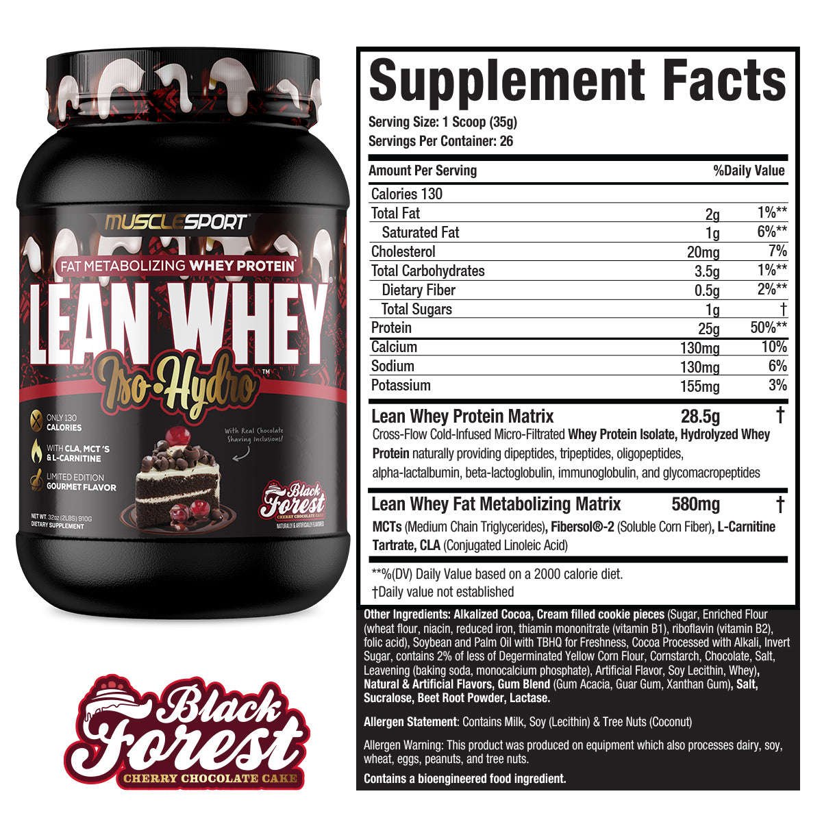 MuscleSport Lean Whey Revolution Iso Protein - Bemoxie Supplements