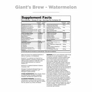 NutriThority Giant’s Brew PreWorkout