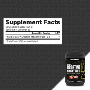 NutraBio Micronized Creatine Monohydrate - Bemoxie Supplements