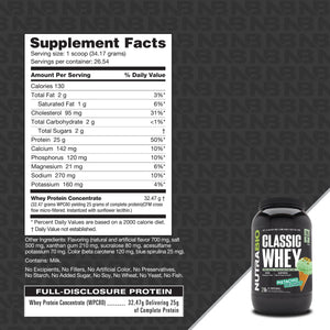 NutraBio Classic Whey Protein - Bemoxie Supplements