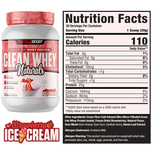 MuscleSport Clean Whey Grass Fed Protein - Bemoxie Supplements