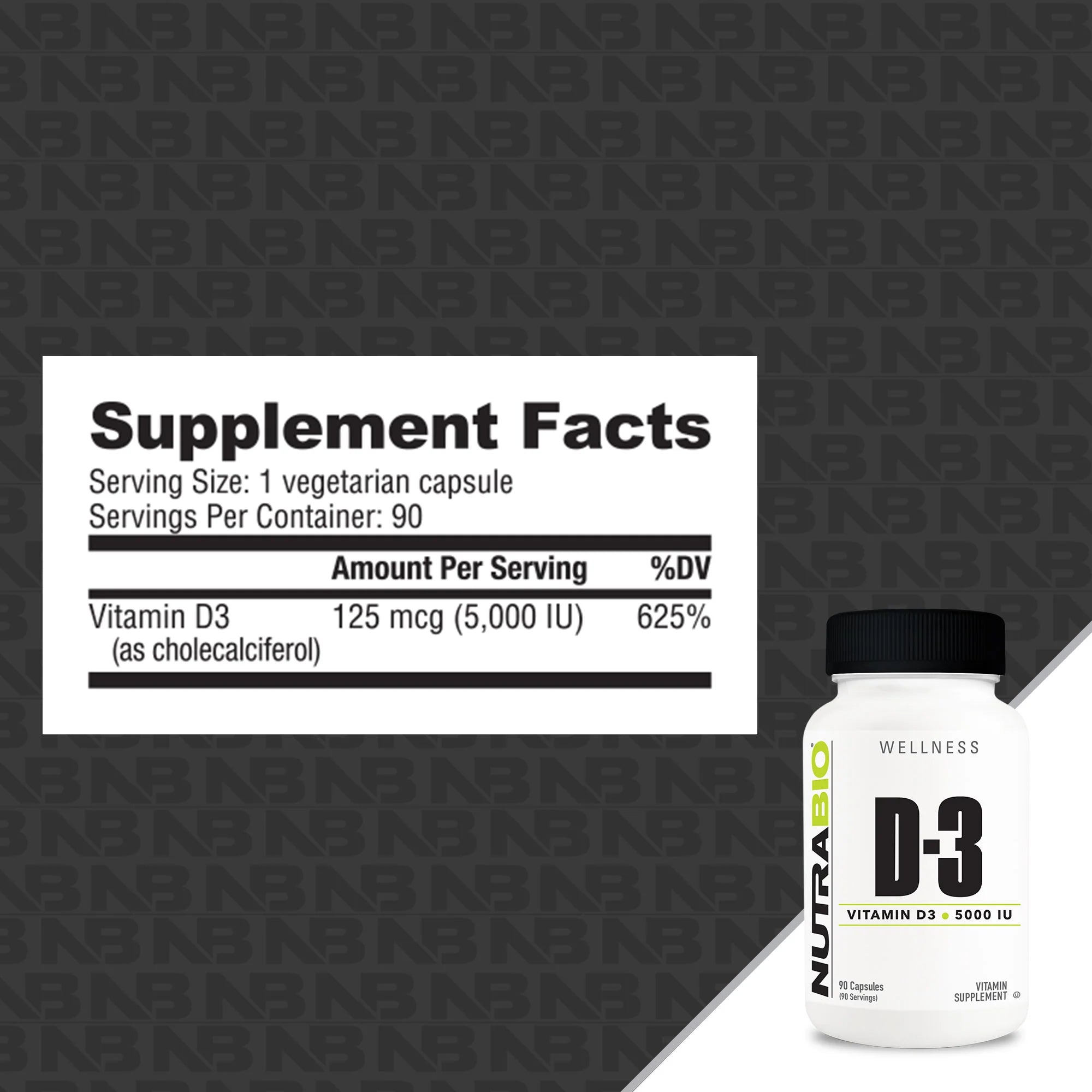 NutraBio Vitamin D-3 - Bemoxie Supplements