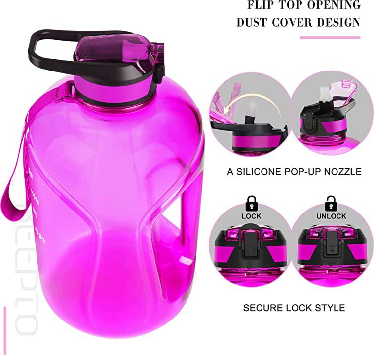 KEEPTO Motivational 1 Gallon Water Bottle - Violet - Bemoxie Supplements