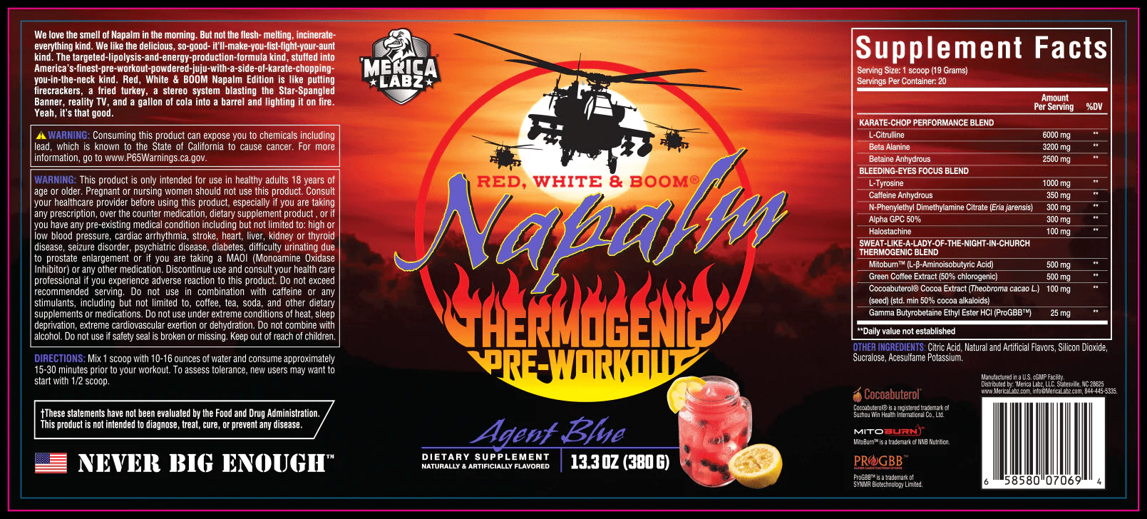 'Merica Labz Red, White, & Boom Napalm - Bemoxie Supplements