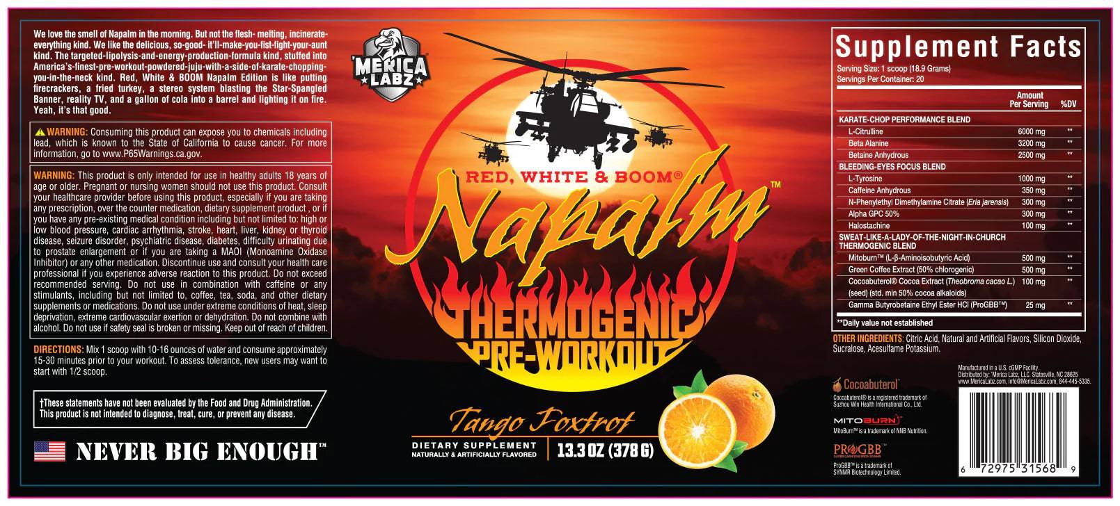 'Merica Labz Red, White, & Boom Napalm - Bemoxie Supplements