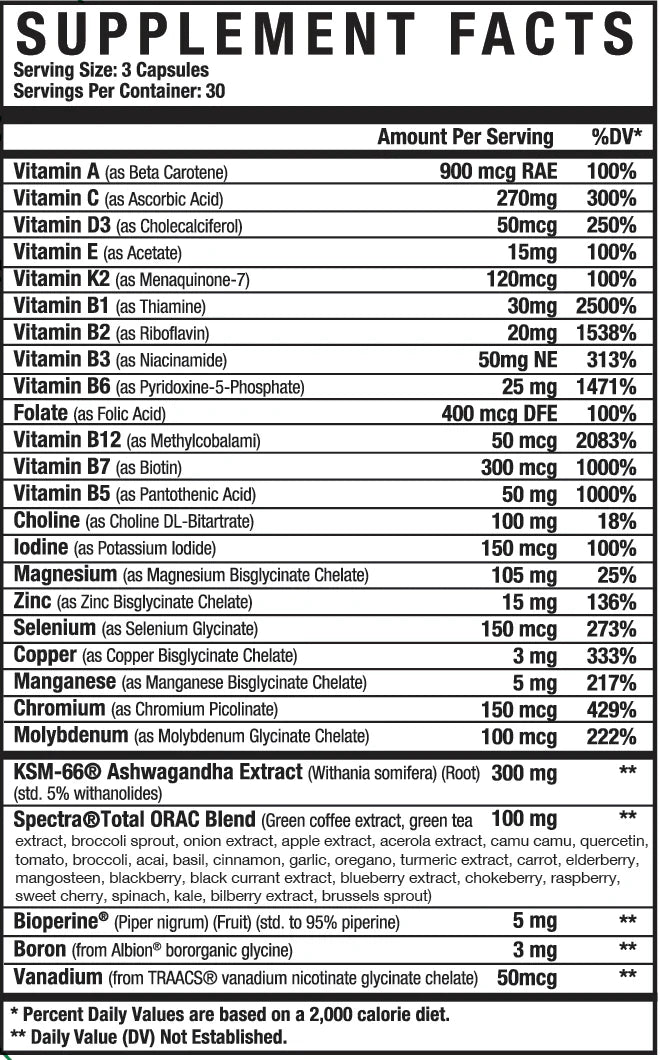 Axe & Sledge Multi+ - Bemoxie Supplements