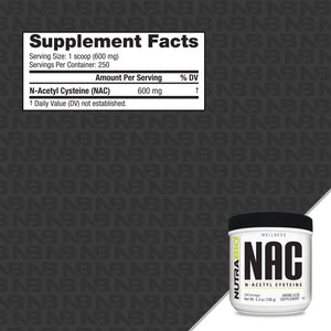 NutraBio NAC (N- Acetyl Cysteine) Powder - Bemoxie Supplements