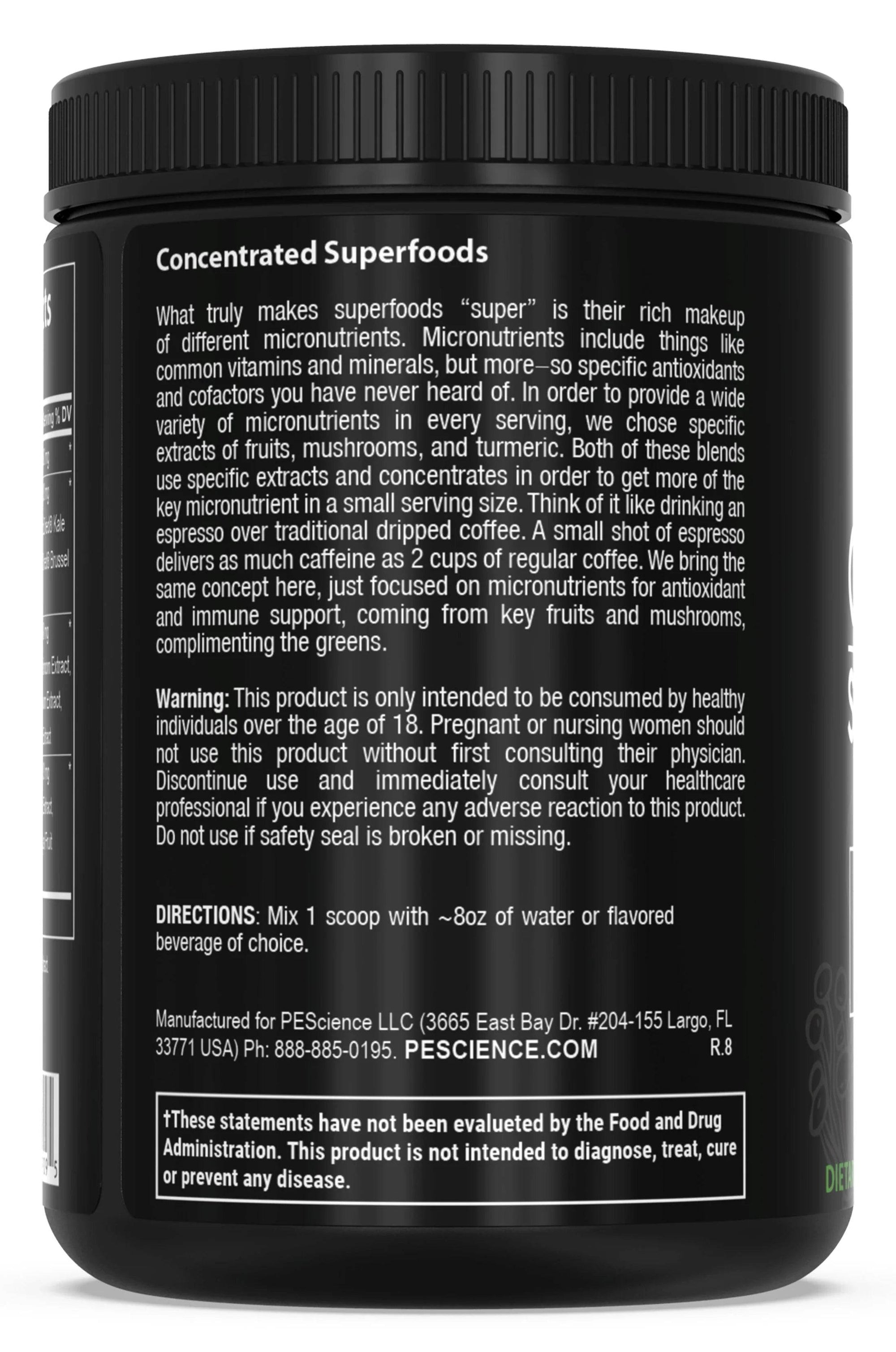 Pescience Greens & Superfoods - Flavored green powder