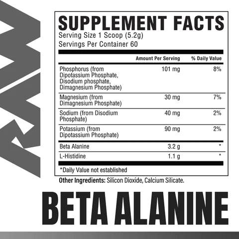 RAW Nutrition Beta Alanine - Bemoxie Supplements